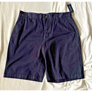 Nautica Mens Navy Deck Shorts Size 30 Waist 9" Inseam Cotton Blend New With Tags